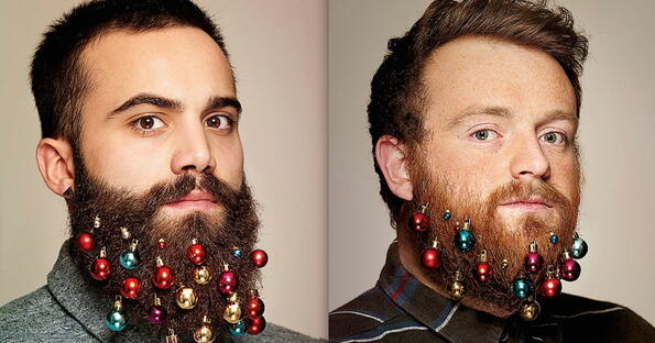 Коледна украса за брадата