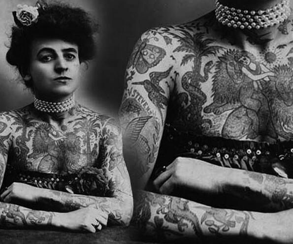 Първата известна жена с татуировки в Америка: Мод Вагнер