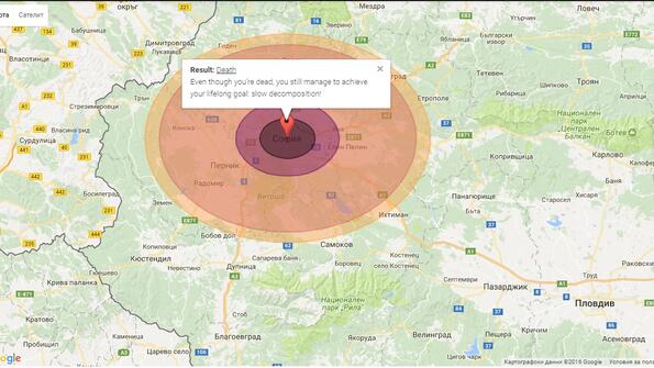 Интерактивна карта ви показва дали ще оцелеете при ядрена война