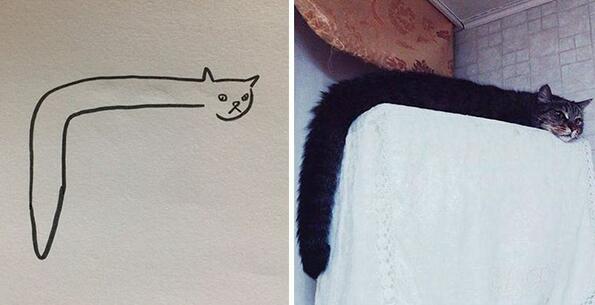 <p>Ако покажете на някого тези рисунки и му кажете, че това са съвсем реалистични репрезентации на котки, вероятно ще ви се изсмеят. Но снимките доказват точно обратното!</p>