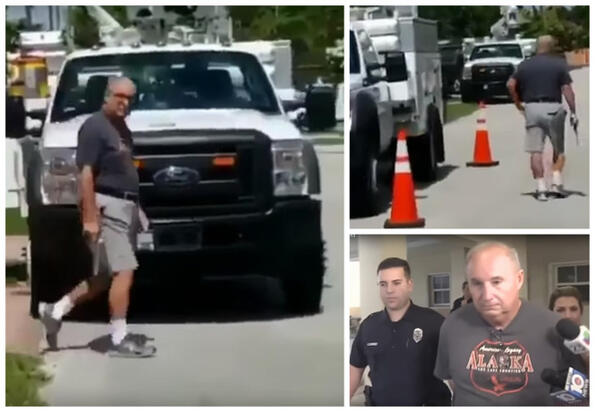 Идиот на седмицата: Пенсионер простреля гумите на камион, който е паркиран пред гаража му!