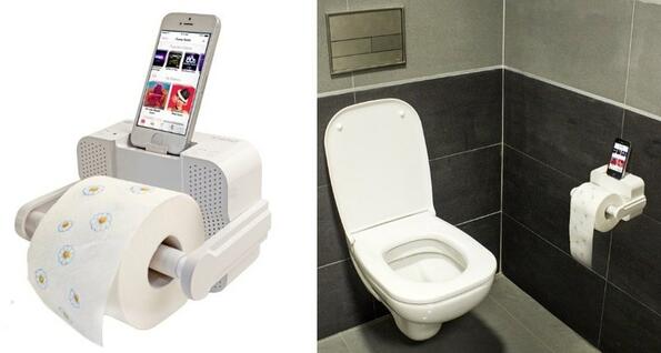 Глупост на месеца: поставка за тоалетна хартия с док станция за iPhone!