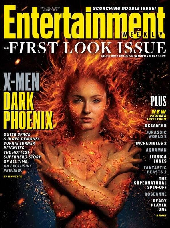 Софи Трънър в пламъци за предстоящия филм "Х-Мен: Мрачния Феникс"