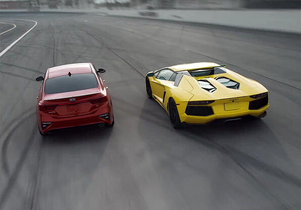 Kia се изгаври с Lamborghini в новата си реклама!