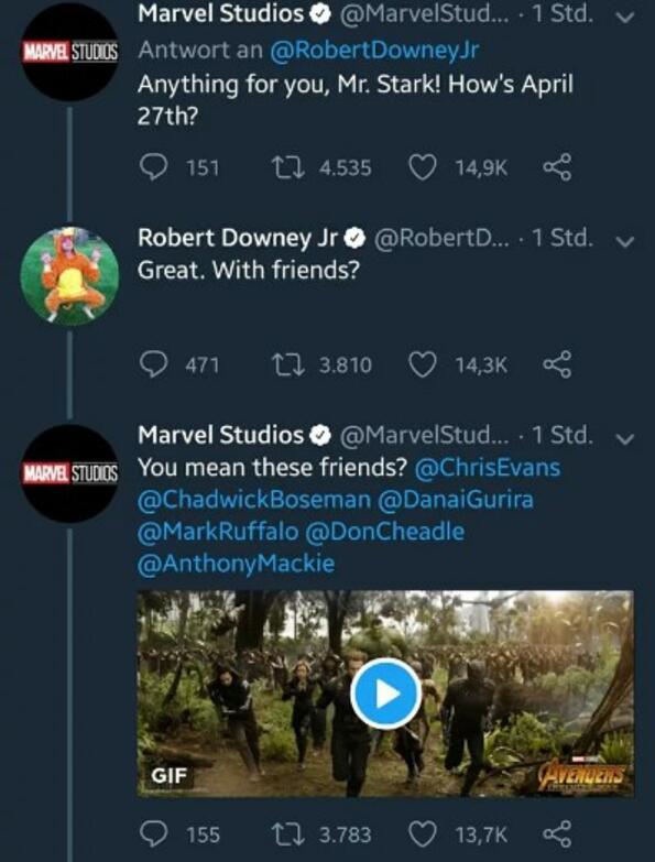 Marvel и Робърт Дауни Джуниър обявиха по най-забавния начин кога ще излезе "Отмъстителите: Война без край"