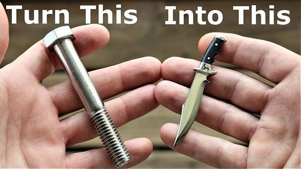 Погледни какъв невероятен нож може да се направи от прост болт!