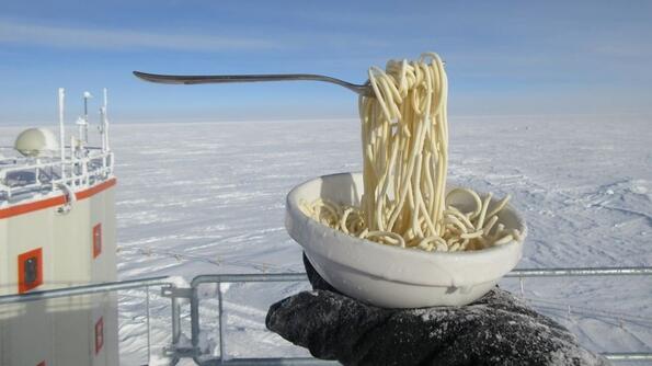 5 снимки как изглежда храната в Антарктида на -70 градуса