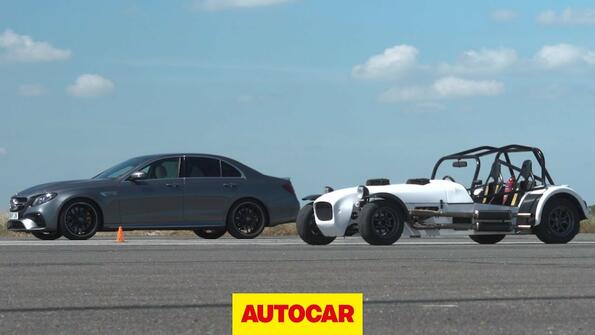 Луда надпревара: самоделка срещу Mercedes-AMG E63 S