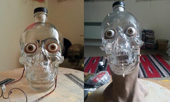 Как изглежда лицето на човек, чийто череп е бутилка водка?