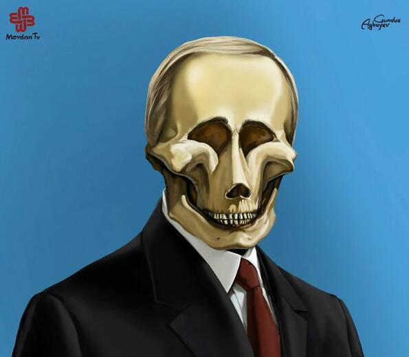 Брутални илюстрации на световните лидери и техните черепи