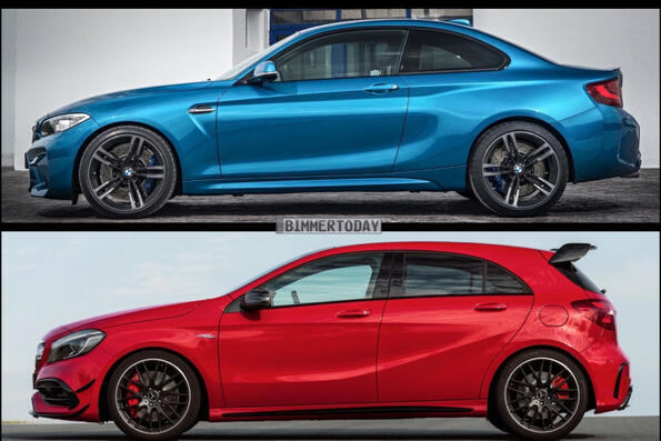 Битката на големите: Mercedes-AMG A45 и BMW M2 в драг състезание