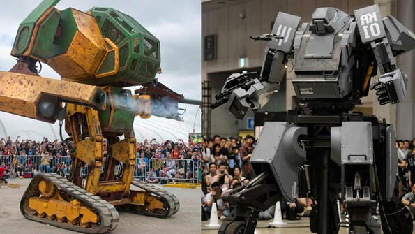 САЩ срещу Япония в битка с гигантски роботи