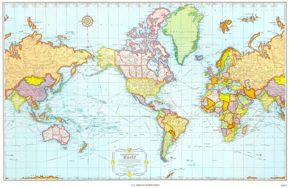 Как изглежда картата на света в различните държави?