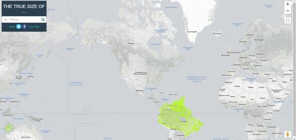 Това е реалният размер на държавите и континентите