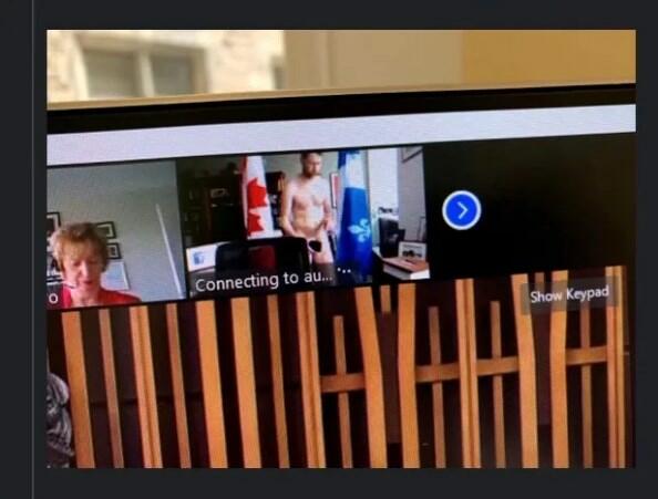 Член на канадския парламент лъсна чисто гол по време на виртуална среща