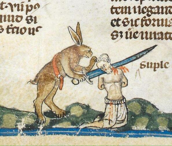 Защо в Средновековието зайците са били изобразявани като кръвожадни убийци?